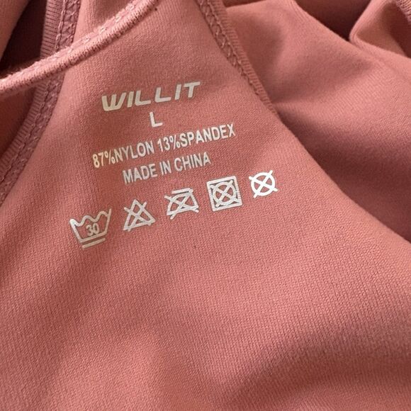 Willit Pink Built-In Bra Racerback Dress Tennis Pickleball Athletic Size large - Picture 5 of 6